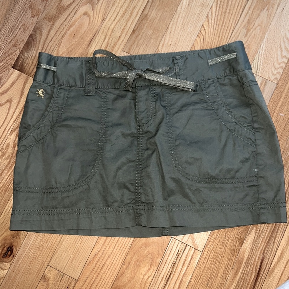 green cargo skirt